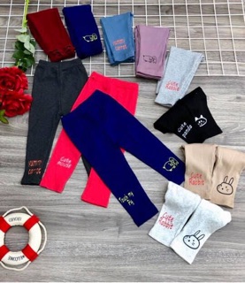 Combo 5 chiếc quần legging len tăm cho bé 7-16kg