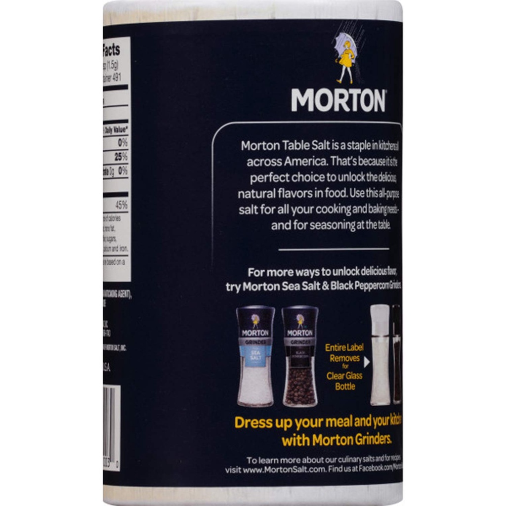 MUỐI I-ỐT Morton Salt, Iodized 737g (26oz)
