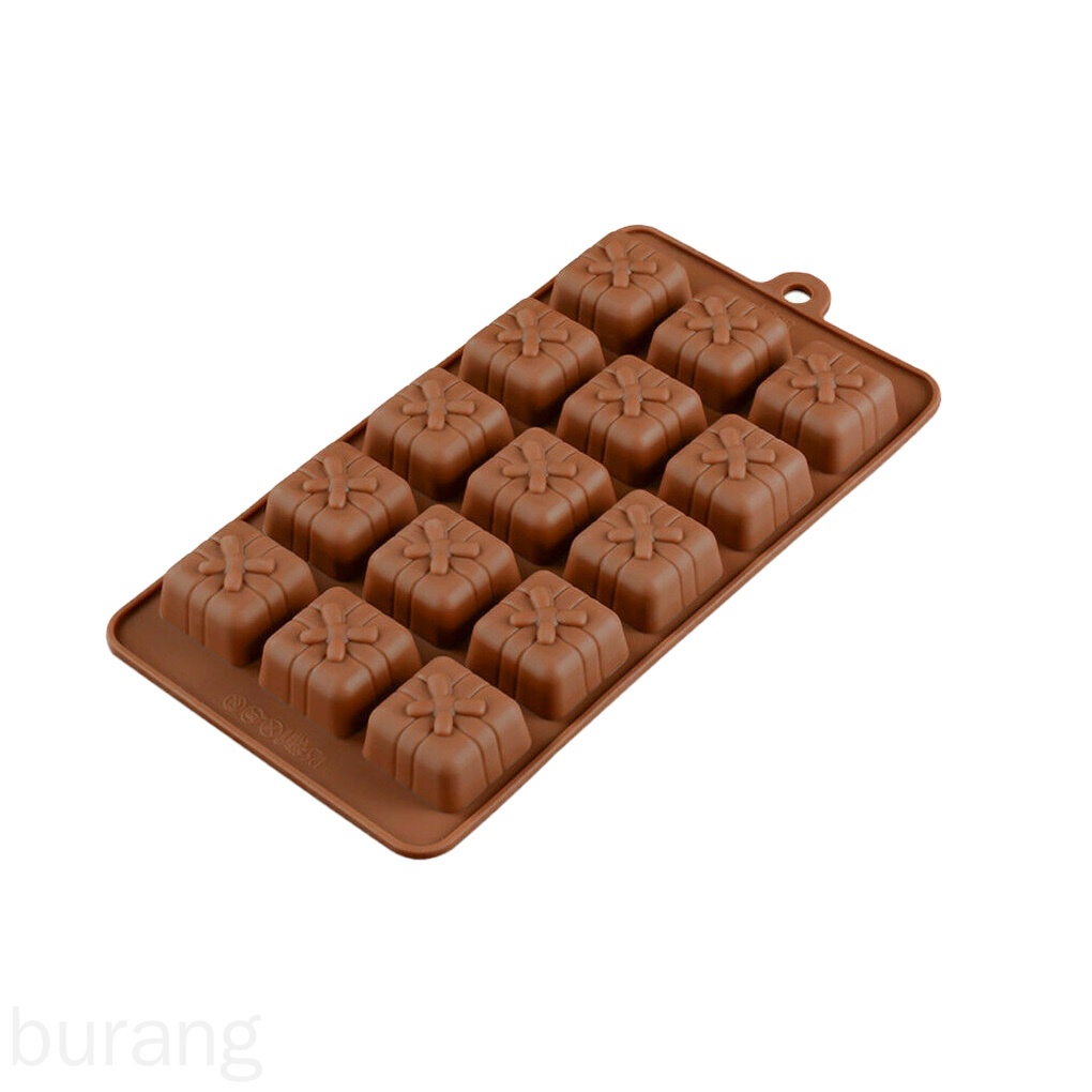 Khuôn Silicone Làm Bánh Kẹo 15 Ô Hình Giáng Sinh