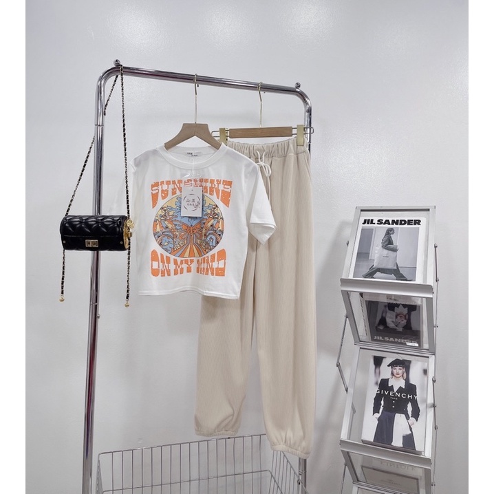 [ 𝐅𝐑𝐄𝐄 𝐒𝐇𝐈𝐏 ] SET ÁO CRT HOẠT HÌNH MIX QUẦN BOM THỤNG NHUNG TĂM HÓT LẮM Ạ HÀNG L1