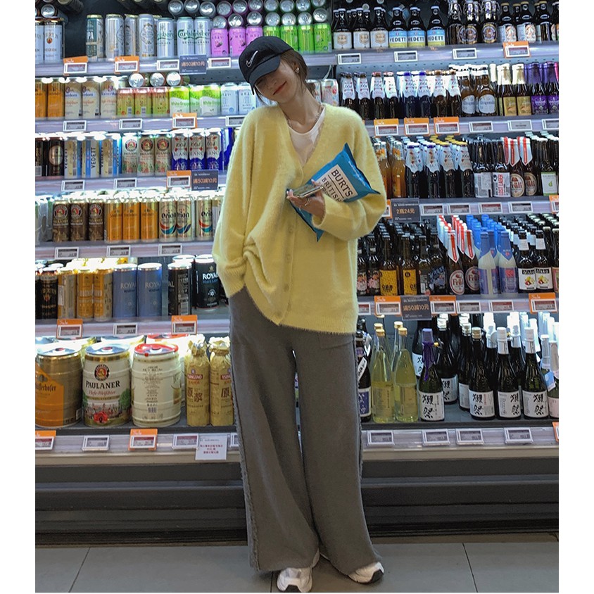 Áo Khoác Cardigan Dệt Kim Tay Dài Dáng Rộng Phong Cách Hàn Quốc | BigBuy360 - bigbuy360.vn