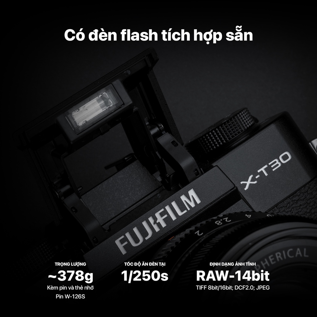 Máy ảnh kỹ thuật số Fujifilm X-T30II (10.2023: Tặng kèm 1 thẻ nhớ 128GB + 1 pin 126S)