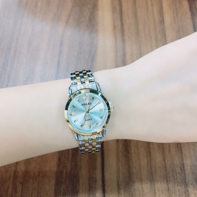Đồng hồ Nữ Halei máy Nhật chính hãng mặt tròn 26mm dây kim loại mạ vàng không gỉ chống xước, chống nước tuyệt đối 502 | BigBuy360 - bigbuy360.vn