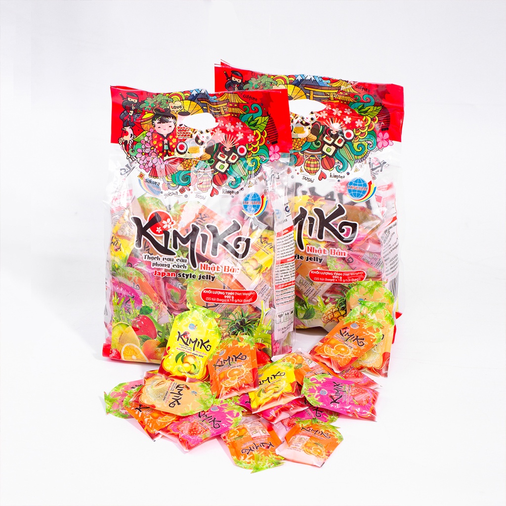 Thạch Rau Câu Long Hải Phong Cách Nhật Bản Kimiko Túi 990 G