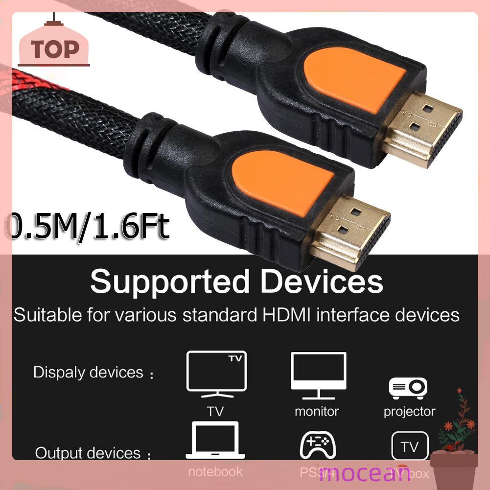 Dây Cáp Hdmi 1080p 1.4v Tốc Độ Cao 0.5m