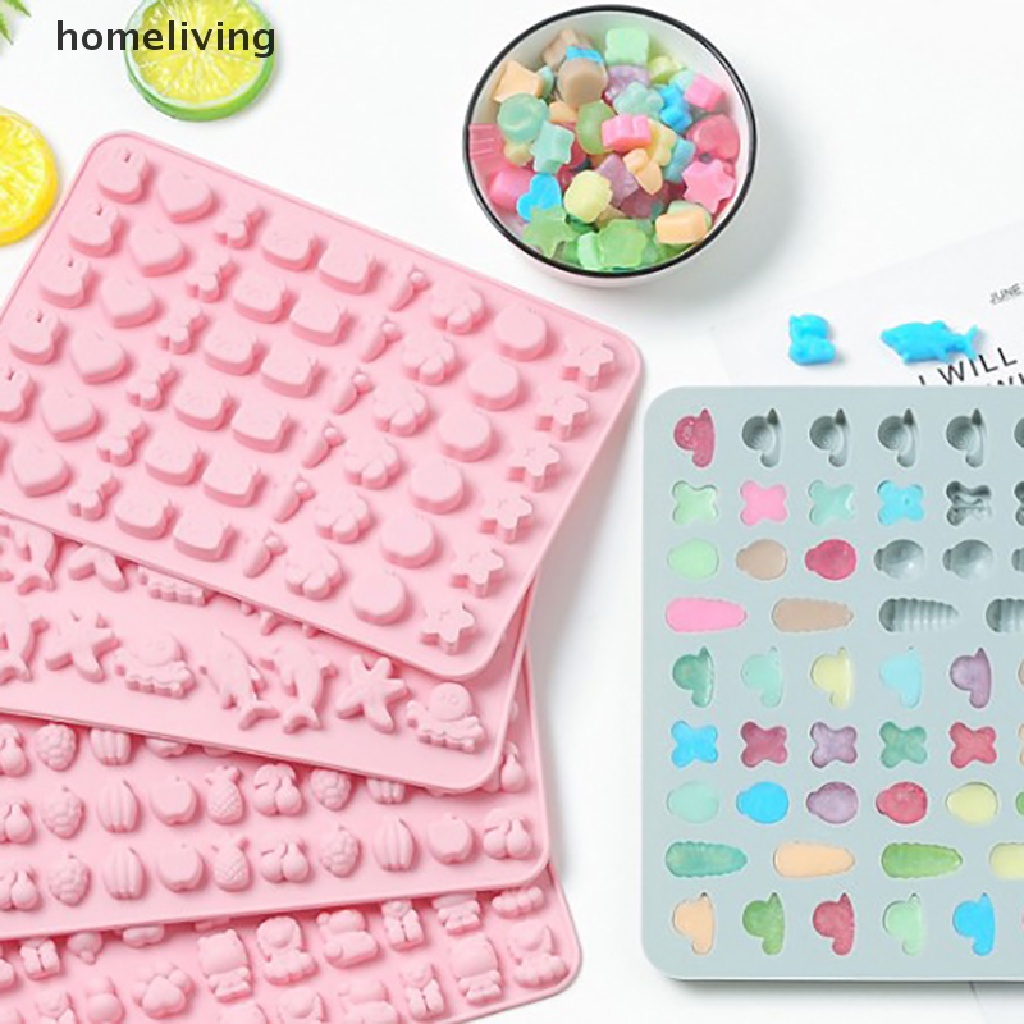 Khuôn Silicone Làm Kẹo / Bánh Hình Động Vật / Trái Cây Mini Dễ Thương