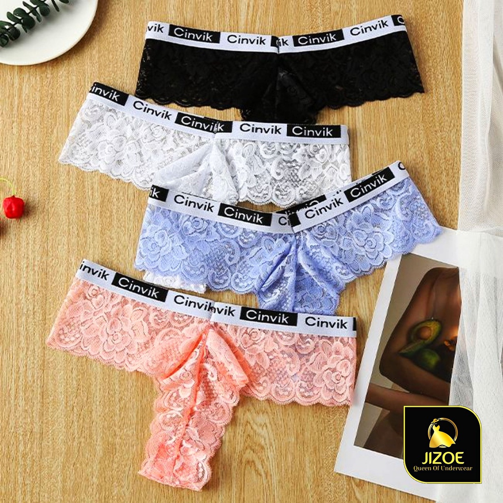 Quần lót nữ lọt khe chữ T Ren thể thao cao cấp xuyên thấu siêu đẹp dễ thương Sexy gợi cảm quyến rũ JIZOE QNK24