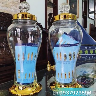 Bình thủy tinh ngâm sâm linh chi 4lit có vòi