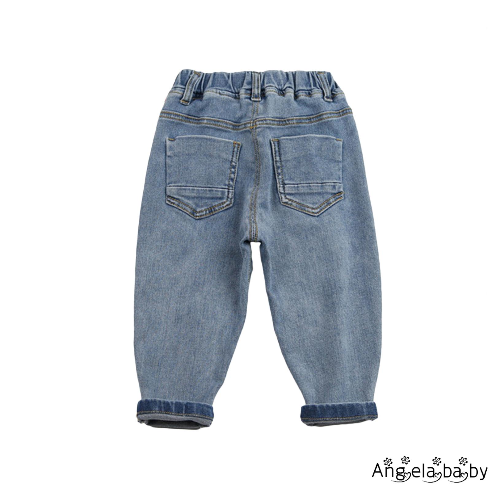 Quần Jeans Dài Thoáng Khí Thời Trang Cho Bé Gái