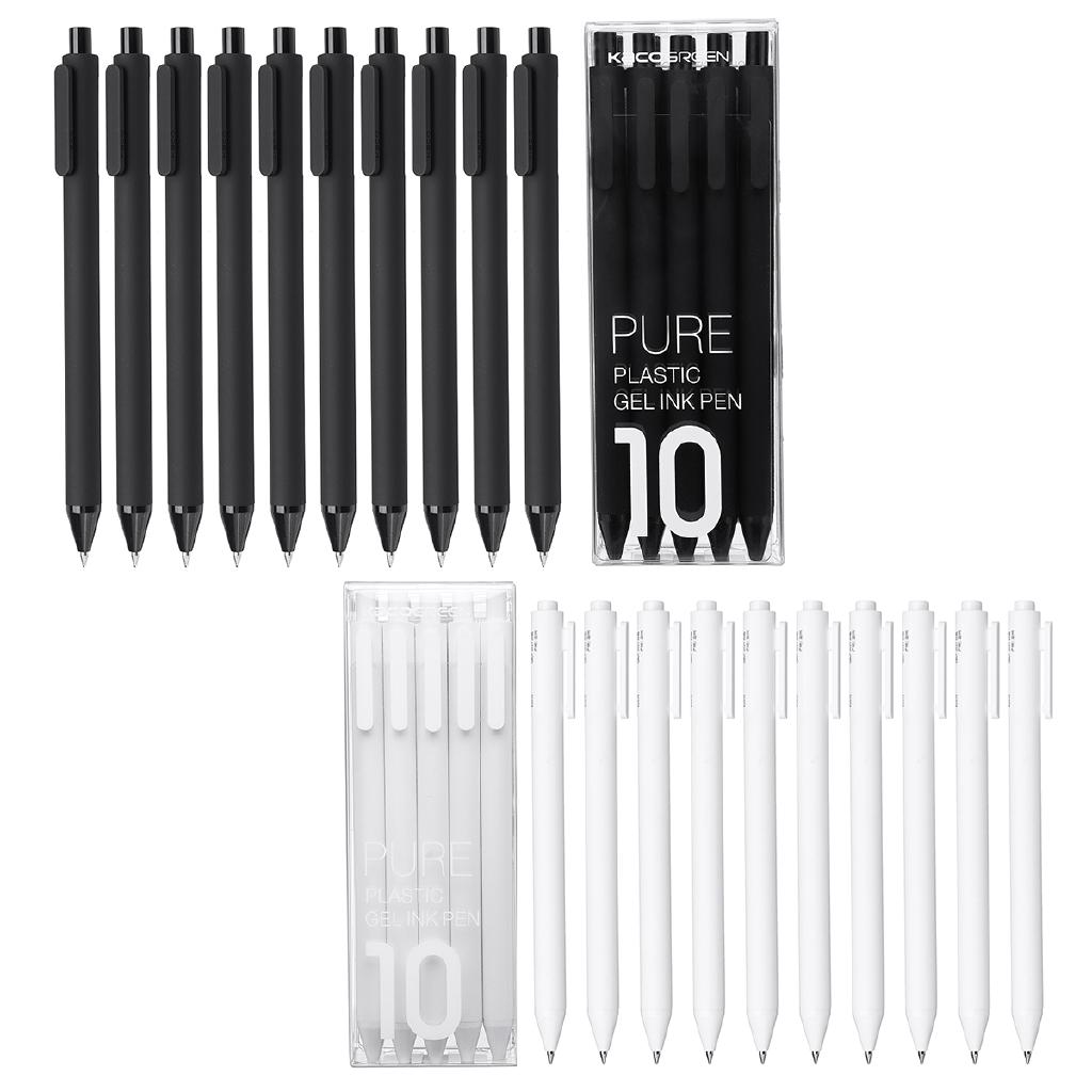 Set 10 bút bi Xiaomi mijia 0.5mm có chi tiết biểu tượng sáng tạo