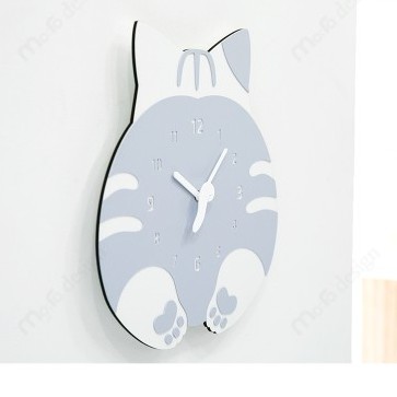 Đồng hồ treo tường Mèo con, đồng hồ trang trí - Bảo hành 12 tháng - Trang trí decor vintage căn phòng - Cat wall clock