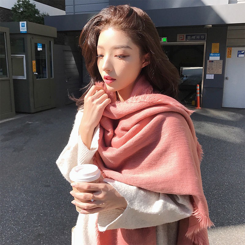 Khăn quàng cổ nam nữ mùa đông chất liệu len cashmere cao cấp phong cách hàn quốc; K09 - MOZETO