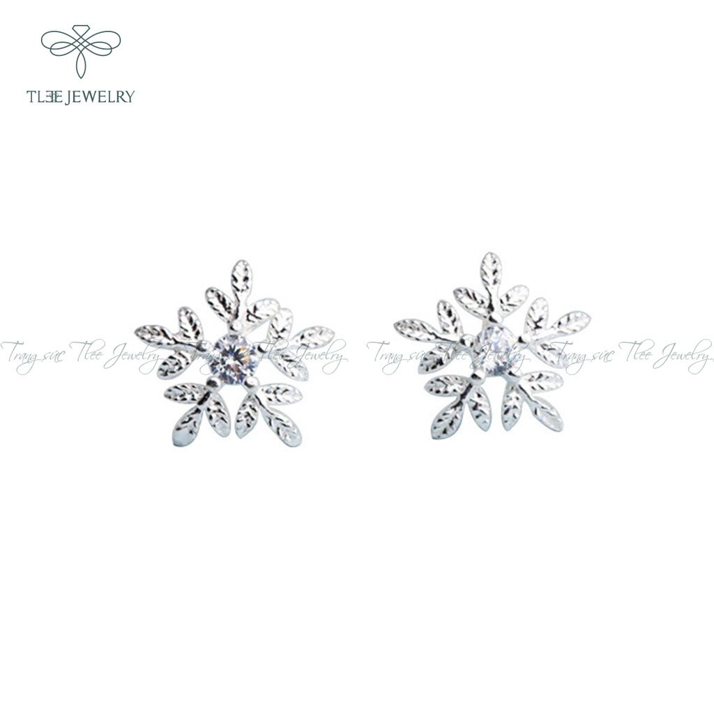 Khuyên tai bạc nữ TLEE hoa tuyết xinh xắn NCJ B0153