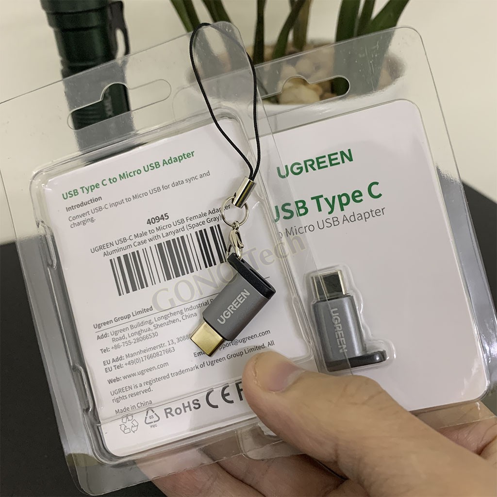 Đầu chuyển USB Type C sang Micro USB Ugreen US189 | USB Type-C to MicroUSB adapter UGREEN 40945 50551 30511