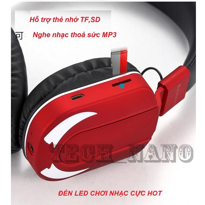 Nghe Rõ Từng Bước ChânTai nghe gaming bluetooth không dây chụp tai BS770 có mic, chơi game, nghe nhạc liên tục 6H