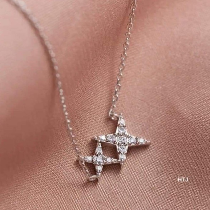 Dây chuyền bạc ta điểm sáng lấp lánh