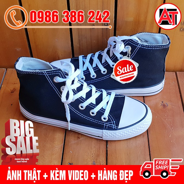 [FLASH SALE] Giày Thể Thao CV Chuck 2 Đen Trắng Cổ Cao Nam Nữ | BigBuy360 - bigbuy360.vn