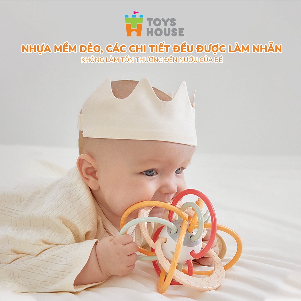 Gặm nướu, lục lạc xúc xắc đồ chơi tập cầm cho bé - nhựa mềm cho bé ToysHouse