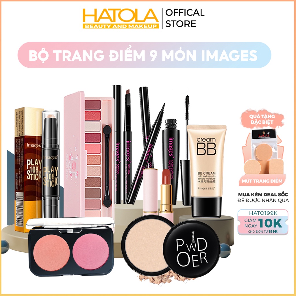 Bộ trang điểm cá nhân Images 9 món đầy đủ makeup từ a đến z  Hatola