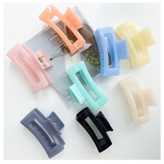 Kẹp tóc càng cua dáng vuông màu sắc pastel