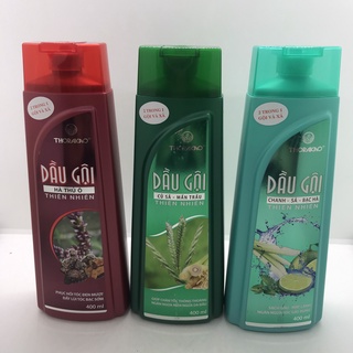 Dầu gội đầu chanh sả bạc hà - hà thủ ô - củ sả mần trầu thorakao chai 400ml