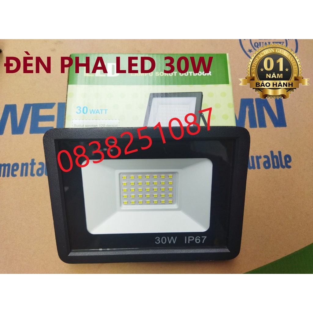 Đèn led pha 50w/30w/20w/10w siêu sáng Chuyên lắp Ngoài trời Ánh sáng Trắng/Ánh Sáng Vàng