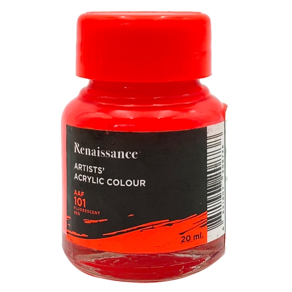 Màu Nước Renaissance Fluo 20ml - Đỏ (Fluorescent Red)