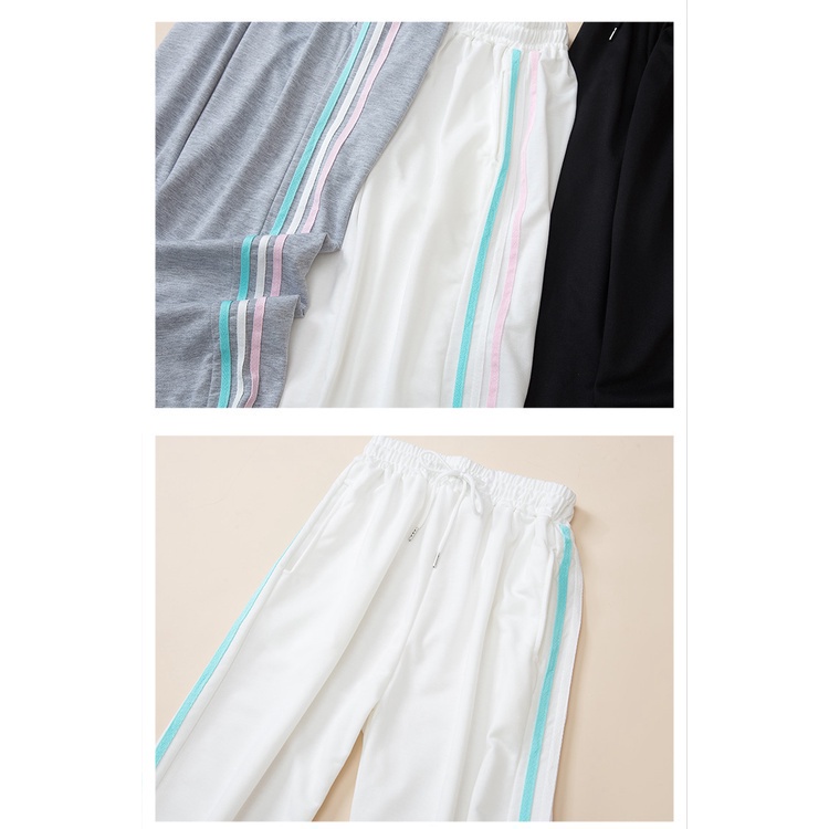 Quần jogger NRVP lưng cao ống rộng thời trang trẻ trung dành cho nữ