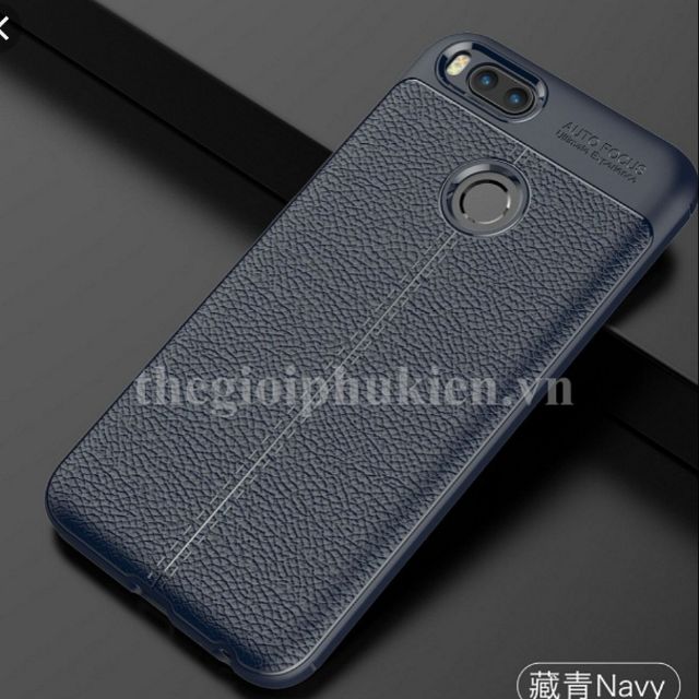 Ốp lưng xiaomi MI 5X  silicon giả da,chống sốc auto Focus