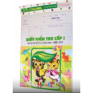 Giấy kiểm tra cấp i 4 ô ly mm;klong 011