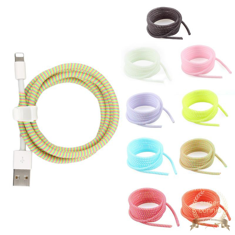 Dây Quấn Bảo Vệ Cáp Sạc Dài 1.4m Cho Iphone Xiaomi Samsung