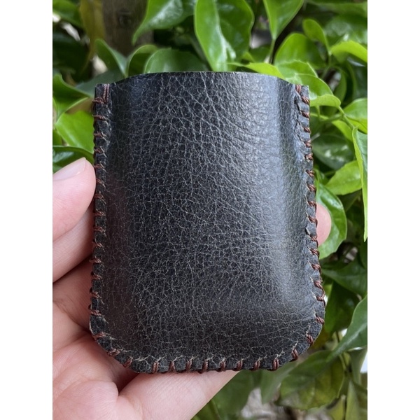 Bao Da Zippo Bỏ túi Handmade Màu Xanh Rêu