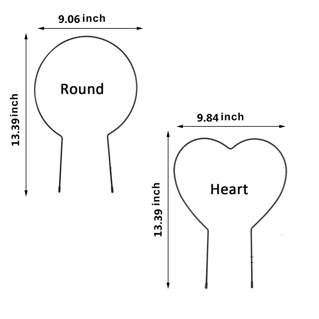 [Mới] Khung Đỡ Hỗ Trợ Trồng Cây Trong Nhà Hình Tròn / Trái Tim / Trái Tim / Giá Đỡ Chậu Cây Cảnh Mini