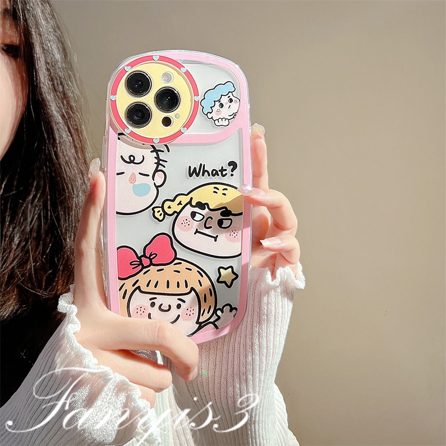 Ốp Điện Thoại TPU Mềm Trong Suốt In Hình Đầu Xấu Xí Có Dây Đeo Cho iPhone 13 12 11 Pro Max 13 12 11