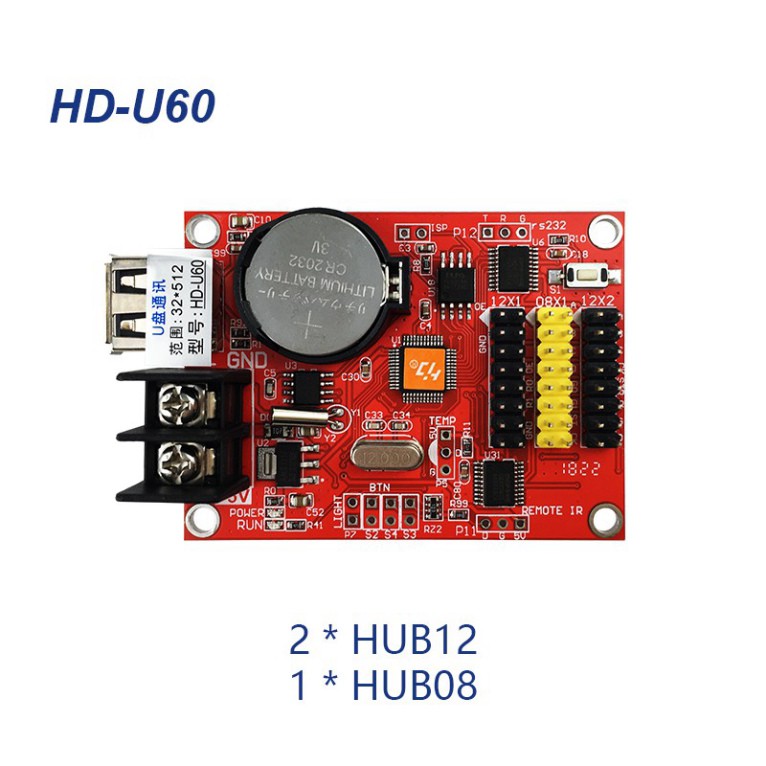 Card HD-U60 - Mạch Điều Khiển Led Ma Trận - Mạch Chạy Chữ Cho Module Led