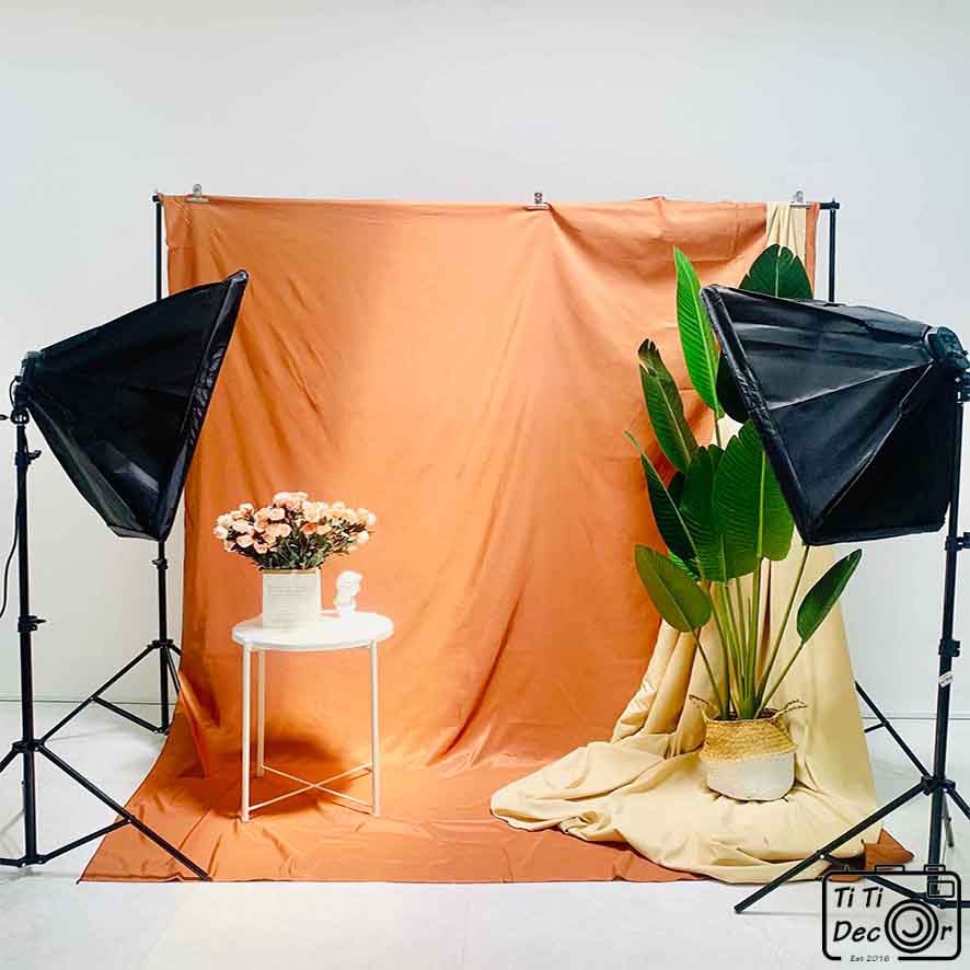 Khung giá treo chữ U phông nền chụp ảnh, đạo cụ chụp ảnh quay video lookbook, ảnh cưới, livestream 2m6x3m - TiTi Decor