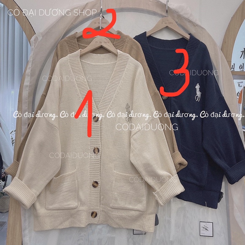 áo cadigan thêu ngựa