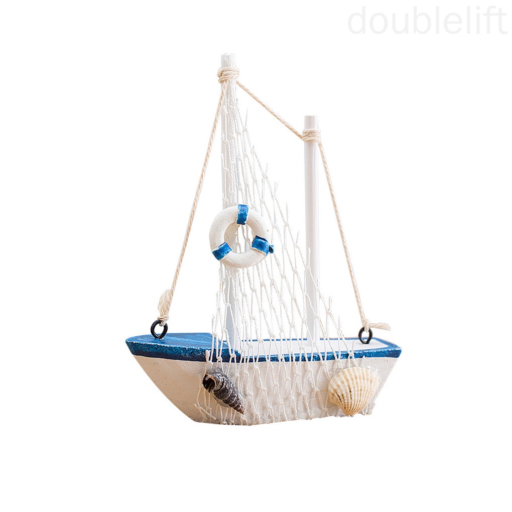 Đồ trang trí mô hình thuyền buồm mini bằng gỗ để bàn nhà cửa / văn phòng / khách sạn