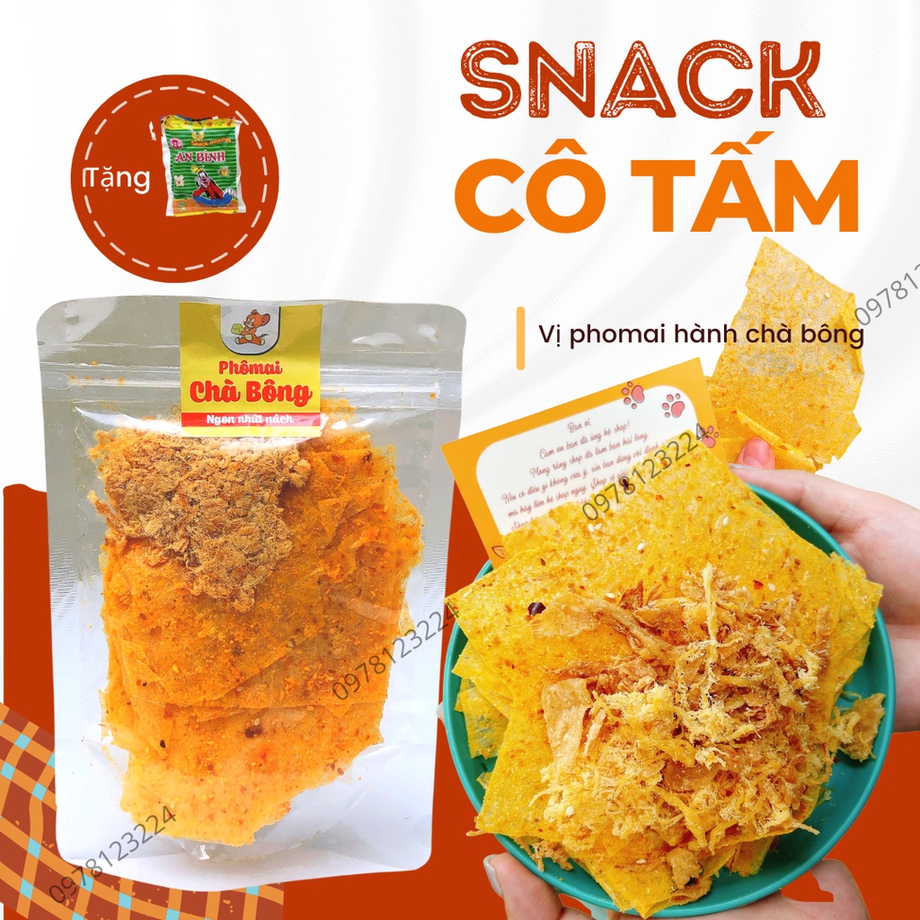 Bánh Tráng Miếng Trộn Phô Mai Chà Bông Ngon-Bánh tráng lắc phomai ngon đậm vị/Snack Cô Tấm