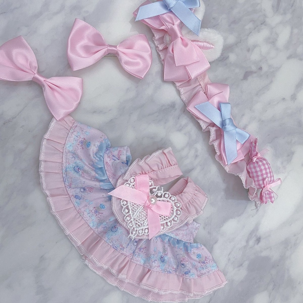 20cm cotton doll clothes non-attribute doll multi-point set 20cm Xing Dailu the same lovely dress