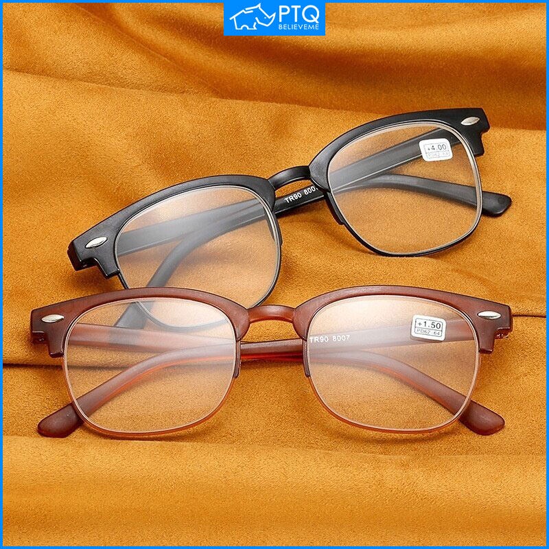 Kính Đọc Sách Nửa Gọng TR90 Chống Mỏi Mắt + 1.0 Đến + 4.0 Độ