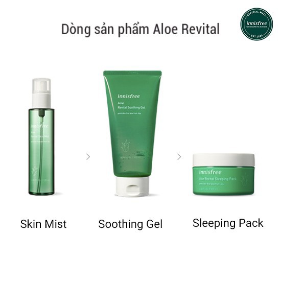 Gel dưỡng ẩm đa năng từ nha đam tươi innisfree Aloe Revital Soothing Gel 300ml