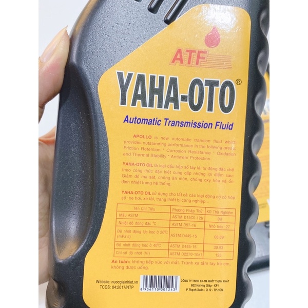 Dầu nhớt phuộc trước ATF Yaha-oto, dầu giảm xóc trước xe máy, nhớt số 10 chai lớn 946lít