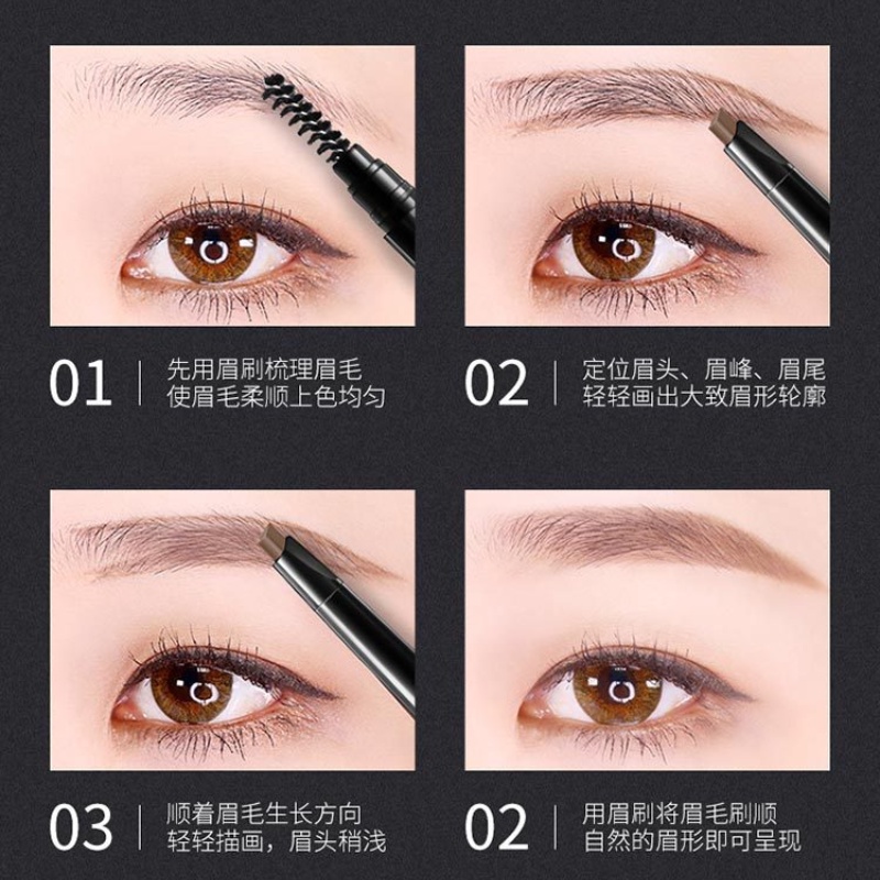 [Hàng mới về] Chì kẻ lông mày CZEL ba chiều tự nhiên hai đầu tự động chống thấm nước chống thấm mồ hôi