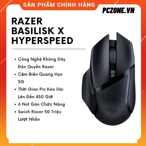 Chuột Chơi Game Razer Basilisk X HyperSpeed - Chính Hãng Bảo Hành 24 Tháng