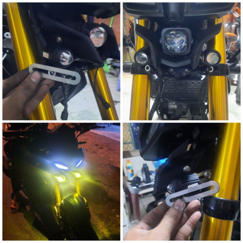 Pát inox 304 lắp bi cầu mini cho yamaha MT15 giá 1 cặp
