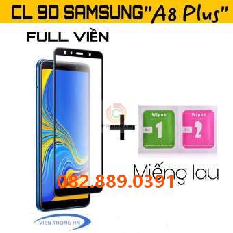 Kính cường lực SAMSUNG A8 PLUS  CƯỜNG LỰC FULL KEO FULL MÀN HÌNH 5D