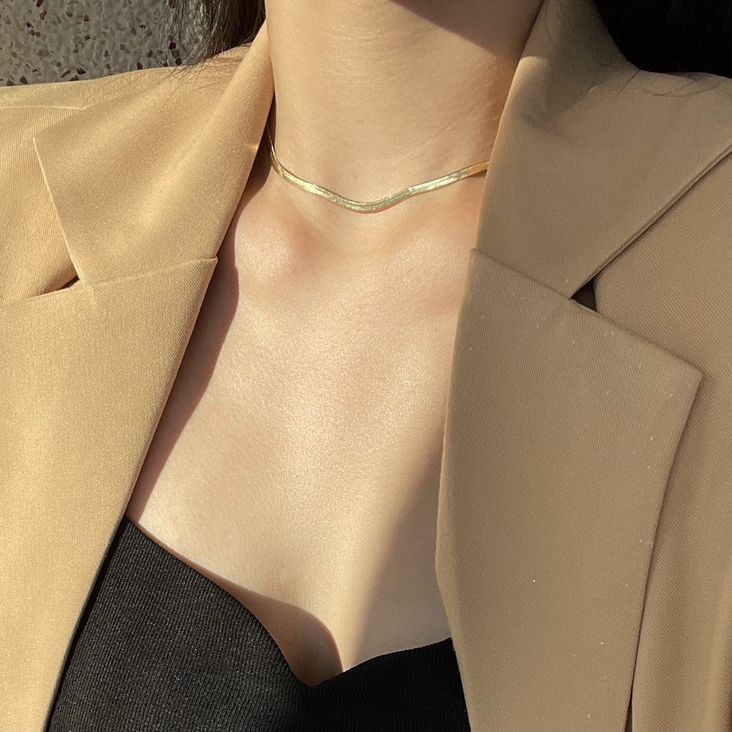 Vòng Choker Đeo Cổ Kiểu Dáng Basic Phong Cách Âu Mỹ Sang Trọng Cho Nữ
