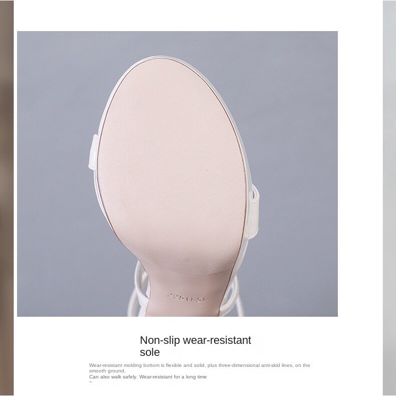 Giày Cao Gót 12cm Đế Xuồng Quai Chéo Không Thấm Nước Có Khóa Cài Phong Cách Âu Mỹ Mới Mùa Hè Cho Nữ