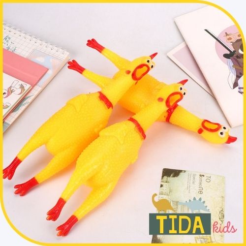 Gà Bóp Biết Kêu ⚡️ HOT TREND ⚡️ Shrilling Chicken, Phát Ra Tiếng Gà Ngộ Nghĩnh - Đồ Chơi Cho Chó Mèo TiDa Kids Shop